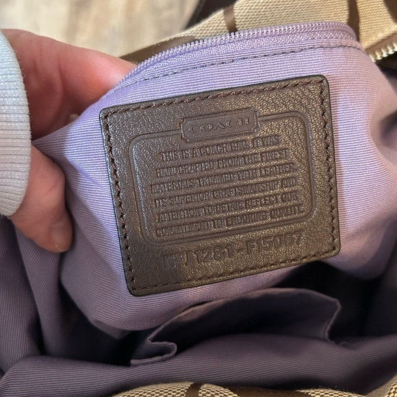 COACH Signature C Monogram Crossbody Brown & Tan Shoulder Bag - Picture 7 of 13